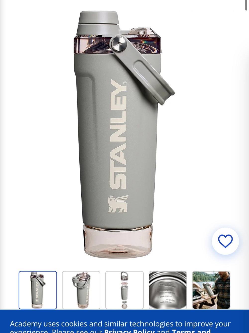 Stanley Gray/Sage Travel Bottle with Clear Base Container and Flip Lid - Picture 6 of 6